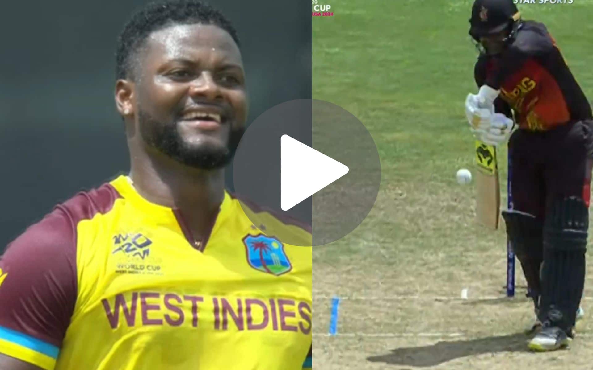 [Watch] Shepherd Records 1st Wicket Of  T20 World Cup 2024 For WI With An Absolute Beauty